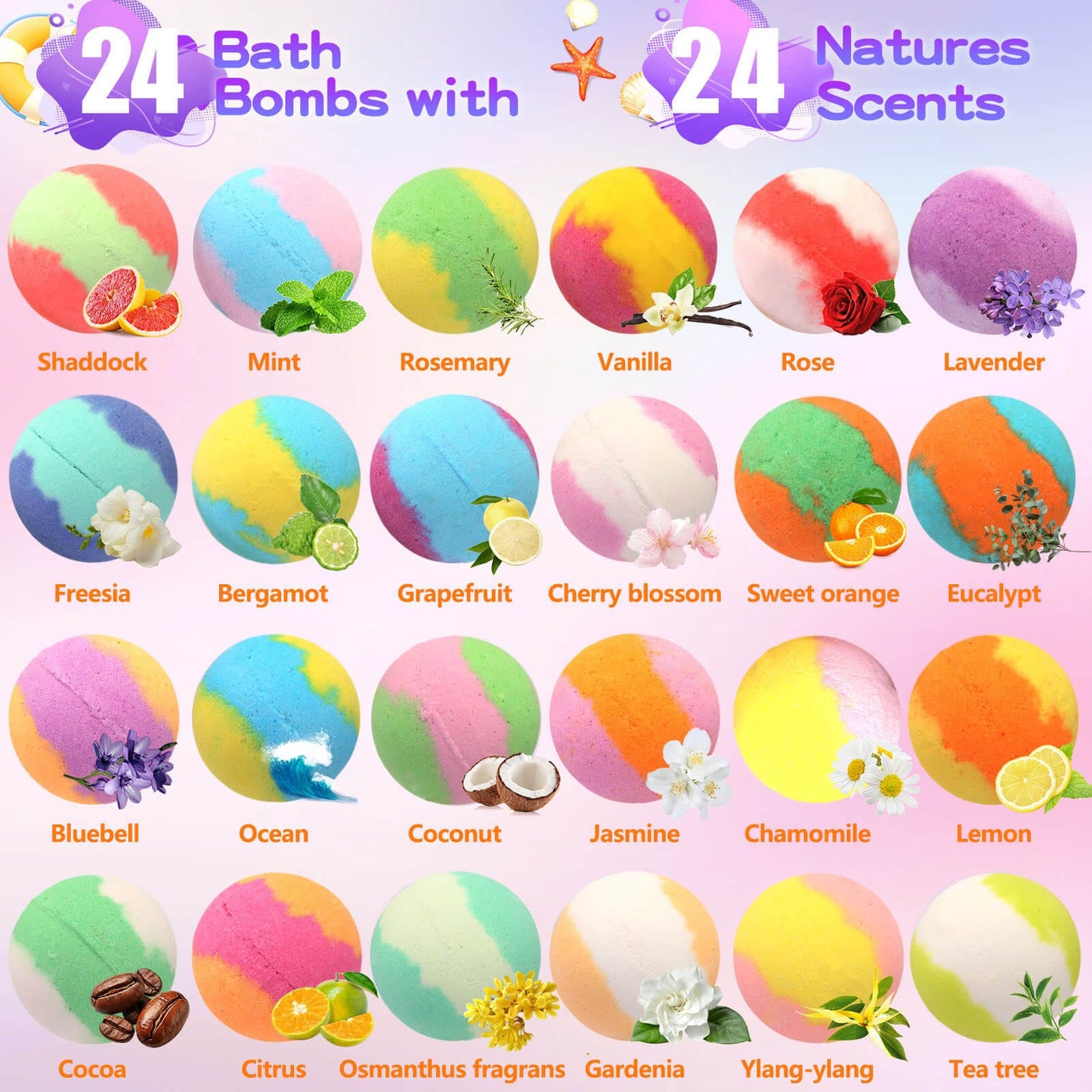 15 Bath Bombs for Kids with Glow in the Dark Surprise Toys